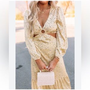 Lush yellow summer dress size Small